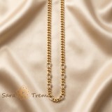 Cumpara ieftin Colier Puterea Elegantei , Colier placat cu aur 14K tip Cuban cu cristale zirconia