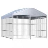 Cumpara ieftin Padoc de exterior cu acoperiș pentru c&acirc;ini, 300x300x200 cm