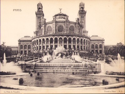 Litografie Le Palais du Trocadero foto