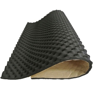 Material insonorizant auto adeziv reliefat, dimensiune 80cm x 50cm x 15mm, culoare Neagra foto