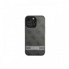 Husa iPhone 13 Pro Guess 4G Stripe Logo Gri