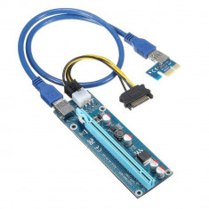 Placa Riser Card PCI V006C OEM compatibil PCI-E Express 1X-16X cablu USB 3.0 foto