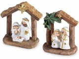 Set 2 figurine Nasterea Domnului polirasina multicolora cm 7 x 2,5 x 7 H
