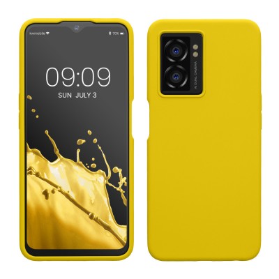 Husa kwmobile pentru OnePlus Nord N300, Silicon, Galben, 60424.165 foto