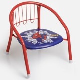 Scaun metalic pentru copii cu design Spiderman, 36x35x36cm, roșu, CMCLASS