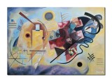 Cumpara ieftin Tablou pictat manual celebru, Yellow, Red, Blue, 70x50cm ulei pe panza, reproducere Wassily Kandinsky