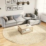vidaXL Covor pufos &quot;PAMPLONA&quot; cu fire &icirc;nalte, auriu modern, &Oslash; 280 cm