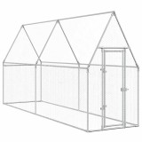 Cumpara ieftin Cotet pentru pasari, gri, 400x100x190 cm, otel galvanizat