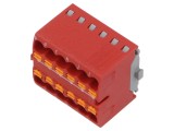Bloc de distribuție PTFIX 17,5A 450V 12 terminale push-in PHOENIX CONTACT roșu pentru șină DIN