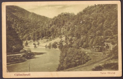 5278 - CALIMANESTI, Valcea, Valea Oltului, Railway - old postcard - used - 1933 foto