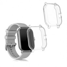 Set 2 huse pentru Xiaomi Amazfit GTS 2/Amazfit GTS 2e, Silicon, Transparent, 53906.01