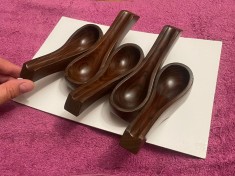 SUPORT 5 PIPE din LEMN Jacaranda - Jean Gillon - Italma Wood Art - Vintage ! foto