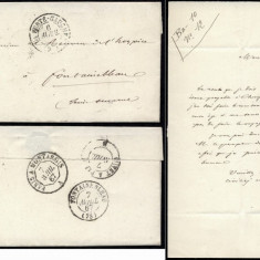 France 1867 Cover + Content La Ferté-Gaucher to Fontainebleau Railroad D.619