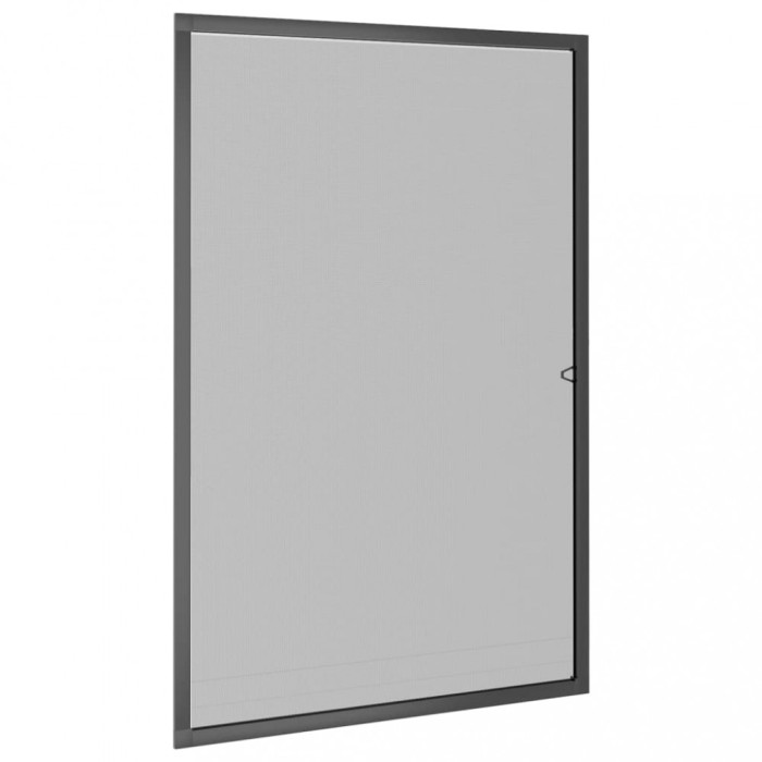 Plasa de insecte pentru ferestre, antracit, 80x120 cm