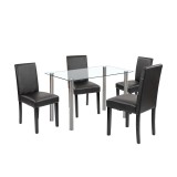 Set de masă Karin 4 1 alb-negru