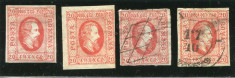 1865 , ROMANIA , LOT CUZA IN OVAL 20 PAR , STAMPILATE + NESTAMPILATE foto