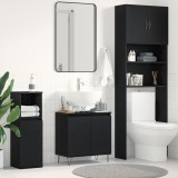 vidaXL Dulap chiuvetă de baie, stejar negru 58x33x60 cm lemn prelucrat