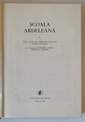 SCOALA ARDELEANA VOL. I de FLOREA FUGARIU , 1983 foto
