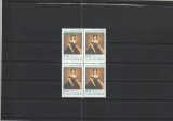 ROMANIA 1976 LP 927 ZIUA MARCII POSTALE ROMANESTI BLOC DE 4 TIMBRE MNH NESTAMP, Nestampilat