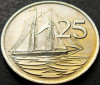 Moneda exotica 25 CENTI - Insulele CAYMAN, anul 1982 *cod 2277 B, America de Nord