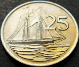 Moneda exotica 25 CENTI - Insulele CAYMAN, anul 1982 *cod 2277 B