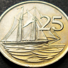 Moneda exotica 25 CENTI - Insulele CAYMAN, anul 1982 *cod 2277 B