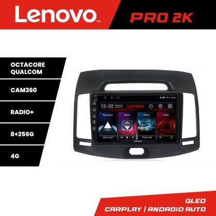 Navigatie Hyundai Elantra 2007-2011 Lenovo Kit-2009 8 core QLED 2K 8+256 360 Android Waze USB Navigatie Internet Youtube Radio CarStore Technology