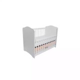 Cumpara ieftin Patut Eurogloria Como culisant cu sertar - Alb cu Cappucino + Saltea cocos confort 120 x 60 x 12 cm