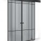 Usa culisanta Boss &reg; Duo Black model Event negru, 90+90x215 cm, sticla gri securizata, glisanta in ambele directii