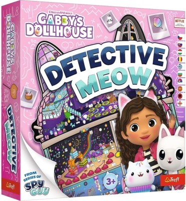 TREFL GABBYS DOLLHOUSE JOC DE SOCIETATE DETECTIVUL MEOW SuperHeroes ToysZone foto