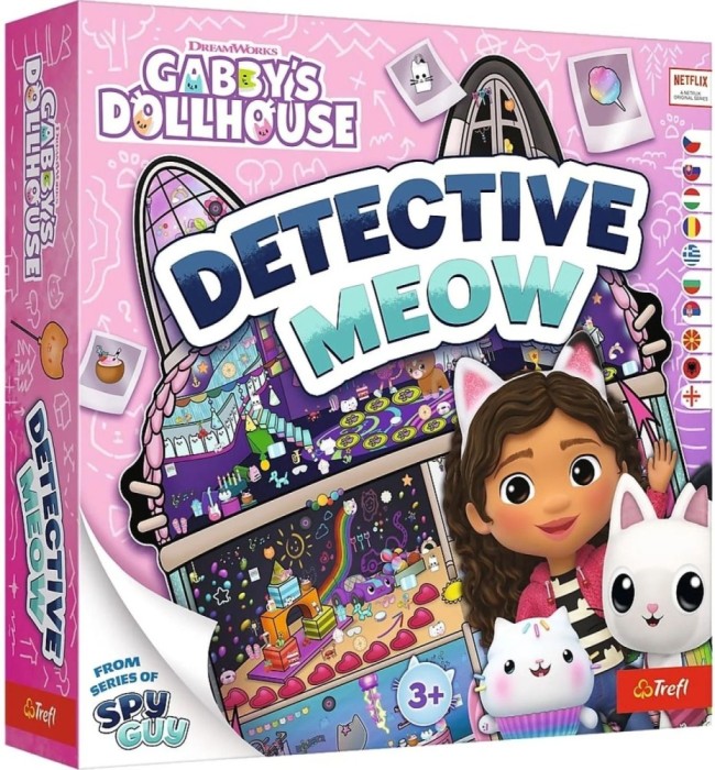 TREFL GABBYS DOLLHOUSE JOC DE SOCIETATE DETECTIVUL MEOW SuperHeroes ToysZone