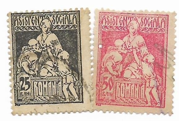 Asistenta sociala, 1921 - valori obliterate
