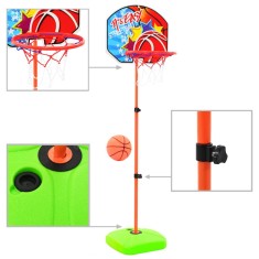 vidaXL Set cu minge și coș de baschet pentru copii 80250