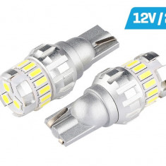 Bec Vision W5w (t10) 12/24v 15x 3014 + 3x 3030 Smd Led, Nepolar, Canbus, Alb, 2 Buc. 58276