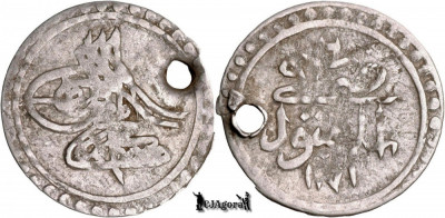 1763 (1171AH 6), AR Para - Mustafa al III-lea - Islambul - Imperiul Otoman foto