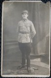 Fotografie tip Carte Postala, Locotenent al armatei romane, cca 1918-1920