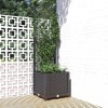 VidaXL Jardinieră de grădină cu spalier, neagră, 40x40x136 cm, PP 318269