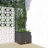 Jardiniera de gradina cu spalier negru, 40x40x136 cm, PP GartenMobel Dekor, vidaXL
