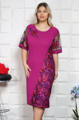 Rochie de ocazie Ziane Fucsia - 48Marimea foto