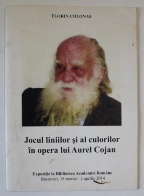 JOCUL LINIILOR SI AL CULORILOR IN OPERA LUI AUREL COJAN de FLORIN COLONAS , CATALOG DE EXPOZITIE , 2014 foto