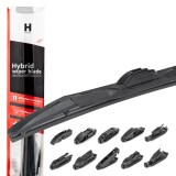 Lamela stergator hibrid AMiO Hybrid Multiconnect 14 inch 350 mm 35 cm, profil redus, 11 adaptoare, montare Tip-U, pentru 99% vehicule