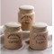 Set 3 Recipiente pentru condimente, Ceramica, 10x14cm, Country Home