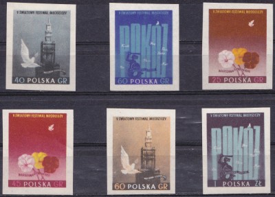 TSV % - 1955 MICHEL 922-927 POLONIA, NEDANTELAT MNH/** LUX foto