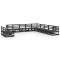 Set mobilier de gradina, 11 piese, negru lemn masiv pin