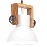 Cumpara ieftin Lampa suspendata industriala, 25 W, alb, 19 cm, E27, rotund