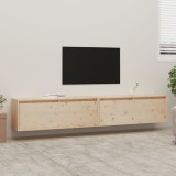 Gossi dulapuri de perete 2 buc.,100x30x35 cm, lemn masiv de pin