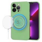 Husa silicon iPhone 13 Pro Techsuit SoftFlex MagSafe, verde deschis