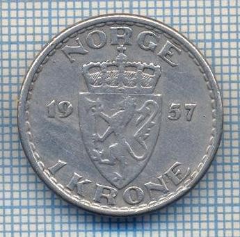 AX 407 MONEDA - NORVEGIA - 1 KRONE -ANUL 1957 -STAREA CARE SE VEDE foto