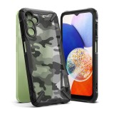 Cumpara ieftin Husa pentru Samsung Galaxy A14 4G / 5G, Ringke Fusion X Design, Camo Black