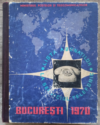 Lista abonatilor la serviciul telefonic Bucuresti 1970 foto